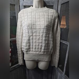 American Eagle Outfitters Textured Cream Sweater